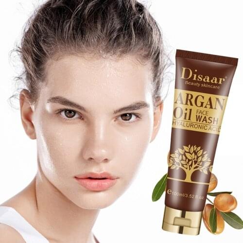 100ml Argan Oil Moroccan Facial Cleanser Moisturizing Brighten Hydrating Shrink Pores Deep Cleaning Reduce Wrinkles Face Care