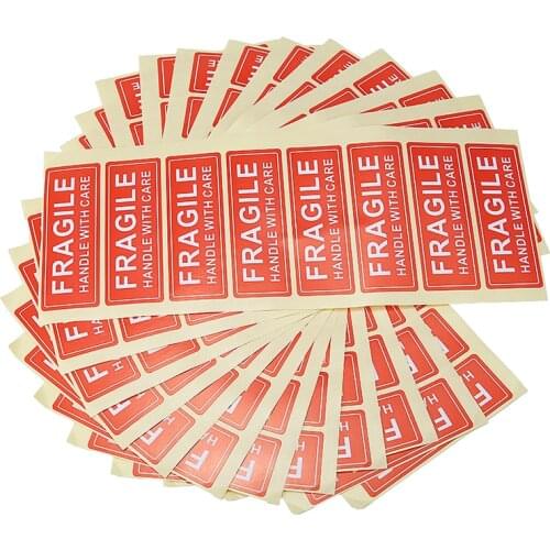 100pcs Fragile Warning Label Sticker Up and Handle With Care Label Warning Stickers 75*25mm