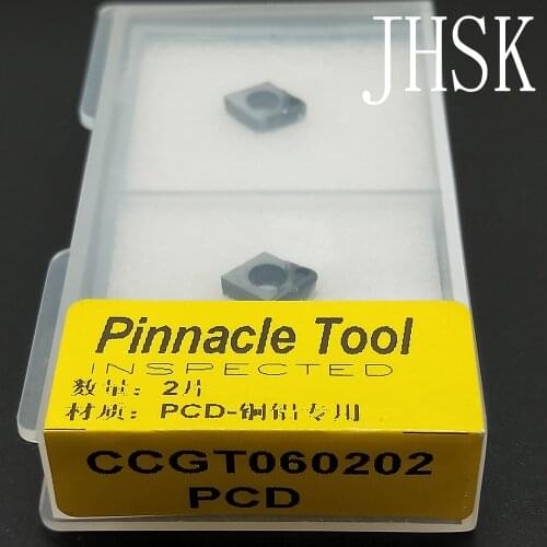 2pcs CCGT060202/04 PCD/CBN CNC Lathe Boring Turning Cutting Carbide Insert