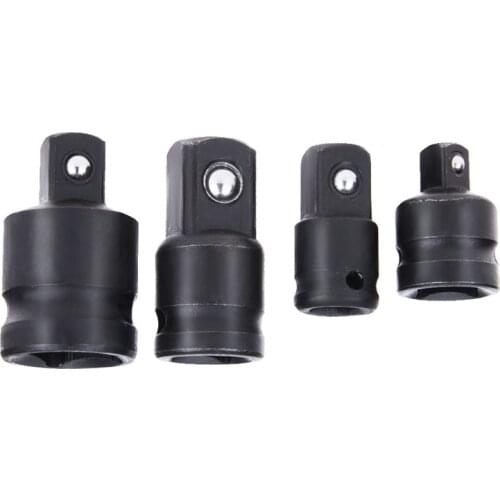 4pcs 1/4 3/8 1/2 Steel Air Impact Adapter Converter Socket Set Reducer Air Impact Socket Wrench Adapter Hand Tool Set