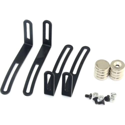 4x SCX10 90046 D90 4PCS RC Car Shell Body Mount Metal L-Bracket with Magnet for 1:10 RC Crawler Car Axial Accessories