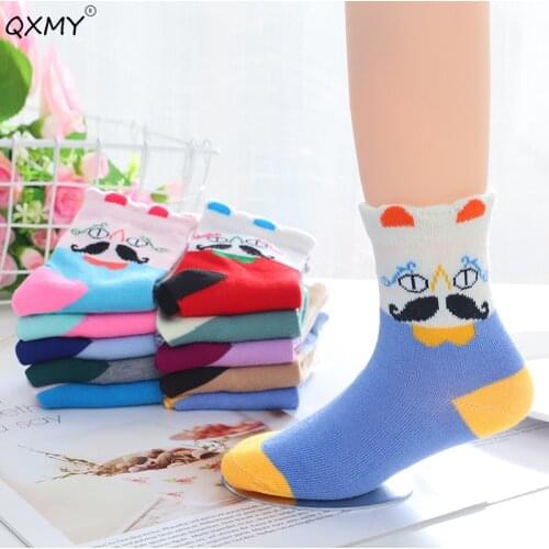 5 pairs/lot baby girls boys socks autumn winter cartoon socks for kids children accessories 1-11T