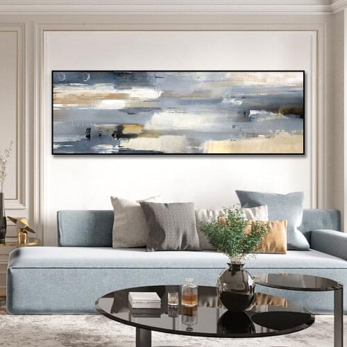 Abstract Wall Art Painting Oil Painting Posters and Prints Grey Wall Canvas Art Painting Landscape Picture for Living Room Decor
