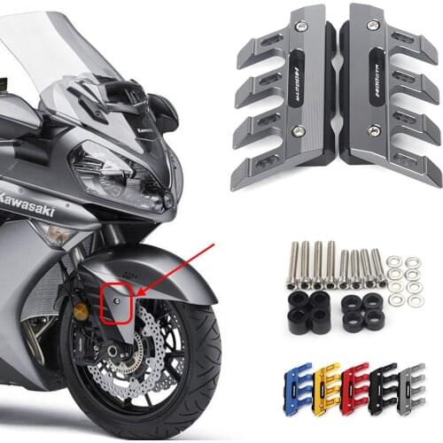 For KAWASAKI GTR 1400 GTR1400/CONCOURS Motorcycle CNC Accessories Mudguard Side Protection Block Front Fender Anti-Fall Slider
