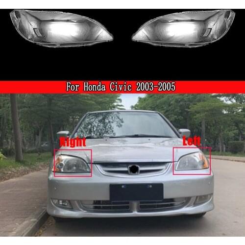 Car Headlight Cover Lens Glass Shell Front Headlamp Transparent Lampshade Auto Light Lamp For Honda Civic 2003-2005