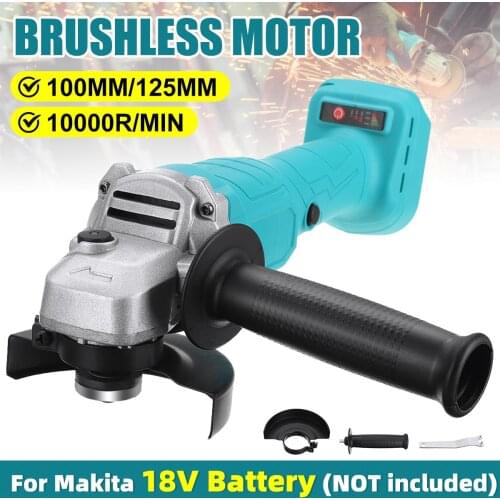 18V 125/100mm Brushless Cordless Impact Angle Grinder Variable Speed For Makita Battery DIY Power Tool Cutting Machine Polisher