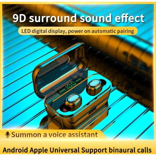 G6S Wireless Bluetooth Earphone Waterproof Earbuds Sports Headset with 2200mAh Support Wireless Charging