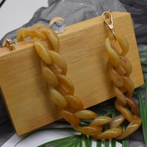 60cm Big Size DIY Acrylic Resin Chain Bag Strap Handbag Plastic Strap Fashion Colorful Women Bag Accessories Shoulder
