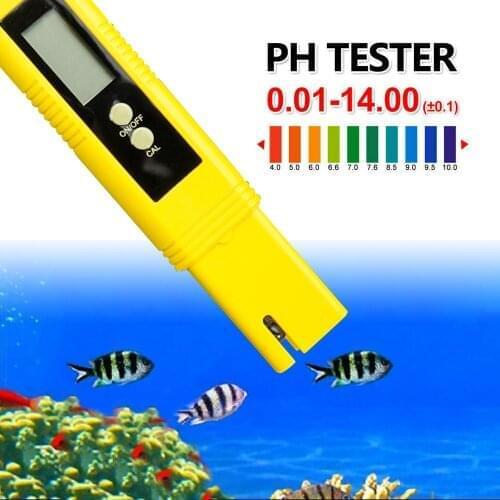 LCD Digital PH Meter Tester Electric test pen Liquid PH Value Detector For Aquarium Fish tank Pool Water Cosmetic Experiment