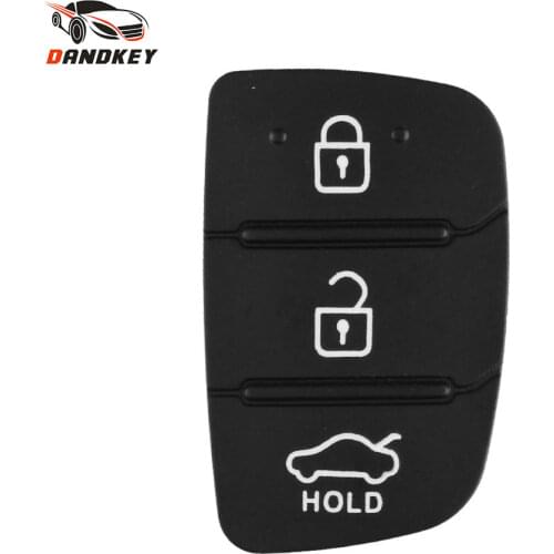 Dandkey 3 4 Buttons Silicone Car Key Cover Case Rubber Padbutton For Hyundai I30 i35 iX20 Solaris Verna Kia RIO K2 K5 Sportage