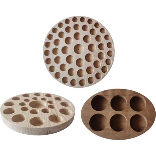 Wooden Essential Oil Storage Organizer Travel Display Case, Aromatherapy Nail Polish Storage for Travel & Presentations