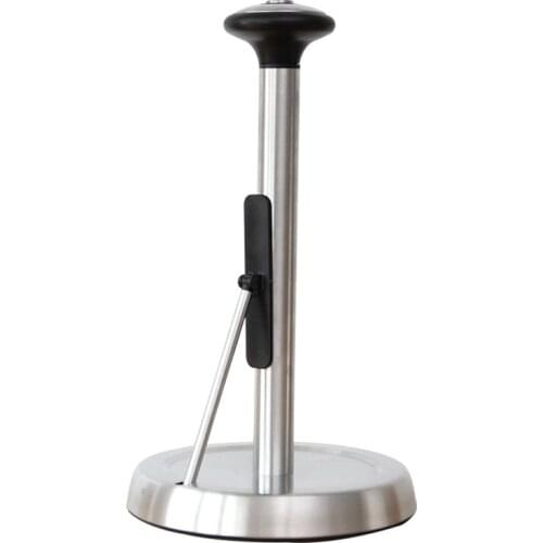 Paper Towel Holder Easy to Tear Paper Towel Dispenser - Weighted Base Fits in Kitchen or for Bathroom Paper Towel Holder