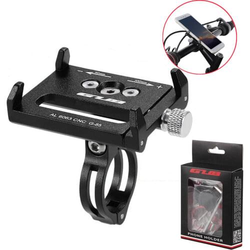 GUB Bicycle Phone Holder Handlebar G-85 Adjustable Aluminium Alloy Bike Bicycle Mobile Mount Holder Bracket Cycling Accessories