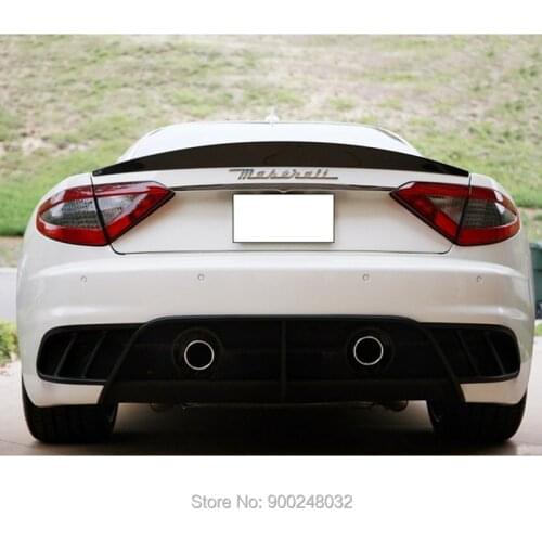 For Maserati GranTurismo GT 2 Door flat trunk 2006-2011 Non Convertible Carbon Spoiler Wing Trunk Lip Boot Cover Car Styling