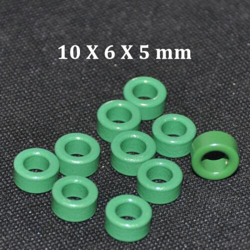 10pcs Ferrite Core EMI Filter 10X6X5mm Ferrite Cores Ring Anti-Parasitic Toroide Toroidal Bead Coil Ferrites Ferrous Suppression