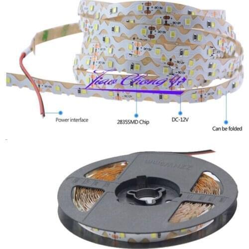 16FT 5M 2835 Bendable S shape LED strip light 300led white warm white DC12V IP20