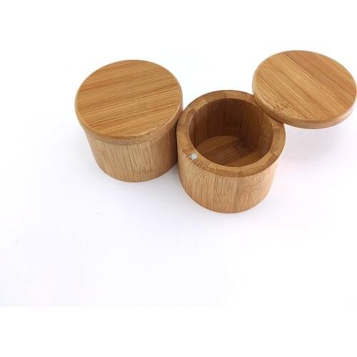 Innovative Bamboo Seasoning Jar Seasoning Bottle Bamboo Salt Can Spice Jar Salt Shaker With Lid Kitchen Accessories