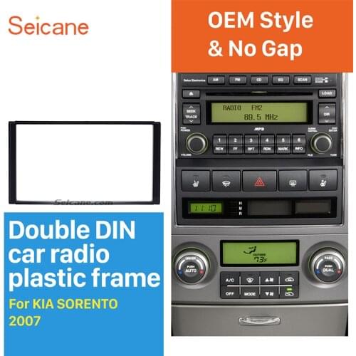 Seicane 173*98mm Double Din Car Radio Fascia Trim Kit for 2006-2009 KIA SORENTO Dash Mount Car Refitting DVD frame Autostereo