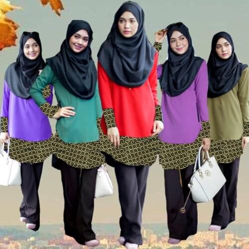 Muslim women shirt Dubai Turkish Ladies Large size Fashion Clothing Women Arab Ladies Caftan Kaftan Malaysia Hooded shirt