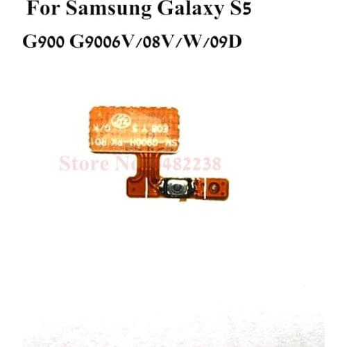 Original Power ON/OFF Side Button Key Flex Cable For Samsung GALAXY S5 G900 G9006V/08V/W/09D Power ON OFF Side Key Replacement
