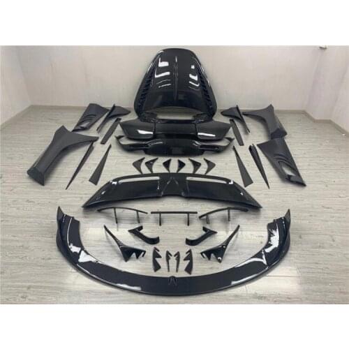 Real Carbon Fiber Front Rear Bumper Lip Spoiler Trunk Diffuser Side Body Skirt For McLaren 720S 2017 2018 2019 2020