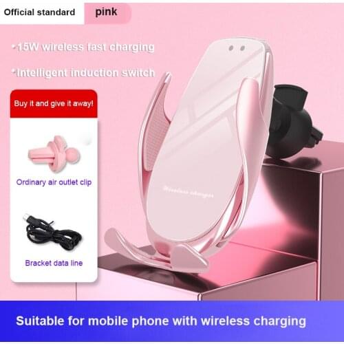 Qi Automatic Clamping 15W Wireless Charger Car Phone Holder Smart Air Vent Mount Mobile Phone Stand Hold Dual Charging Mode