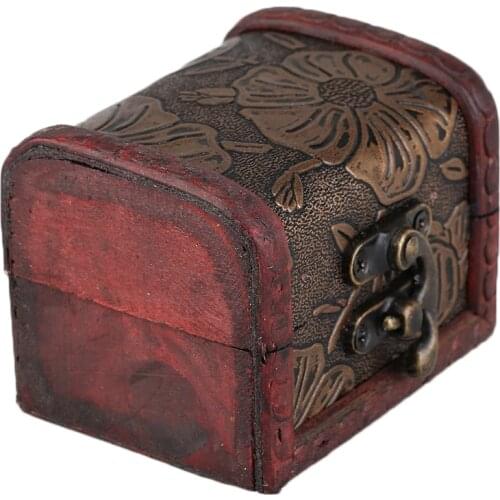 Retro Wood Watch Display Box Jewelry Necklace Rings Storage Organizer Random Pattern Delivered Cajas Para Relojes