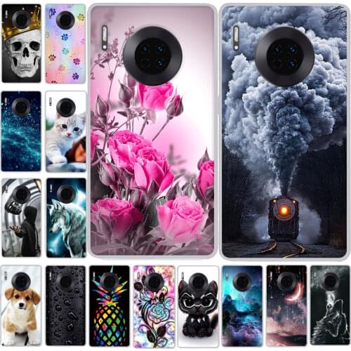 TPU Silicone Bumper For Huawei Mate 30 Pro Case 3D Cat Print Bag For Huawei Mate 30 Pro Phone Shell Case Funda Bumper