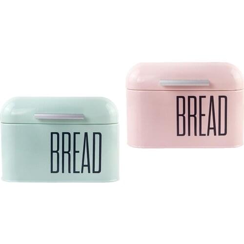 Countertop Metal Bread Box Bread Bin Storage Container with Lid Durable