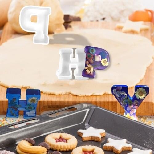 Letter Decorations Silicone Mould DIY Crafts Jewelry Making Tool English Alphabet Crystal Epoxy Resin Mold Free Shipping