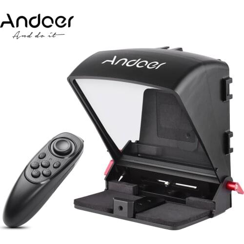 Andoer A1 Universal Portable Teleprompter Prompter for Video Recording Live Streaming Interview Presentation Stage Speech