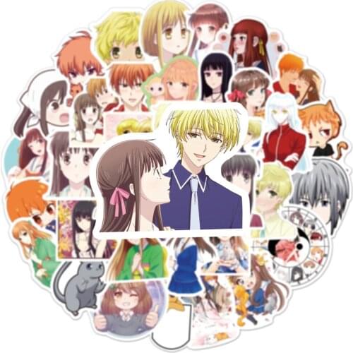 10/50Pcs Girls Cartoon Anime Fruits Basket Graffiti Sticker Classic Kids Toy for DIY Luggage Laptop Car Skateboard Phone Guitar