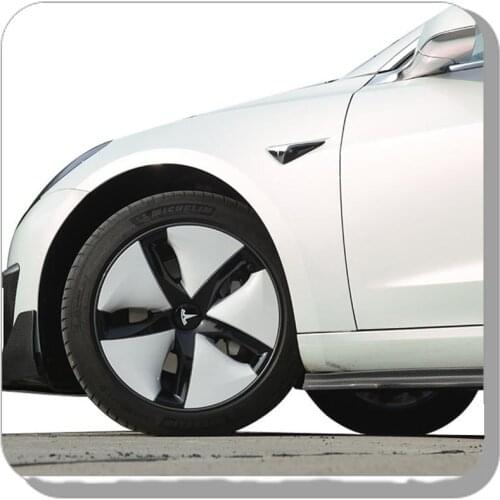 4PCS/Set Model3 Wheel Cap For Tesla Model 3 Accessories Hub Cover 18-inch Automobile Hubcap Model Three Carbon Fiber ABS 2020