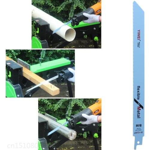 5 Pcs 227mm 9" BIM S1122EF Reciprocating Saw Blade For Cutting Wood And Metal