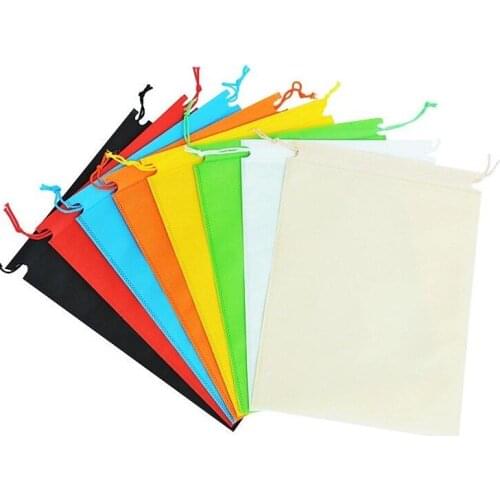 500pcs/lot 30*40cm Drawstring Eco-friendly Reusable Non Woven Gift Bags For Shoes With Customized Logo Free Shipping ZA3878