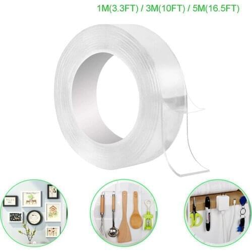 60 Pcs Nano Magic Double Sided Tape Transparent Traceless Reusable Adhesive Tape for Home Office Car Outdoor Decor Wholesale k2