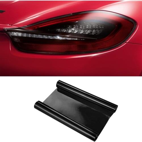 30 x 100cm Car Styling Deep Grey Headlight Sticker Tail Brake Light Tint Vinyl Wrap Film Sheet Cover Sticker Protection