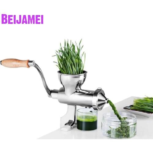 BEIJAMEI Wheatgrass Juicer Stainless Steel Fruit Vegetable Citrus Juice Extrator Wheat Grass Slow Juicer