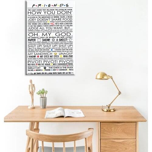 HD Prints Canvas Wall Artwork Friends Quotes Central Perk Painting Modular Pictures Home Decoration Poster Living Room Framework