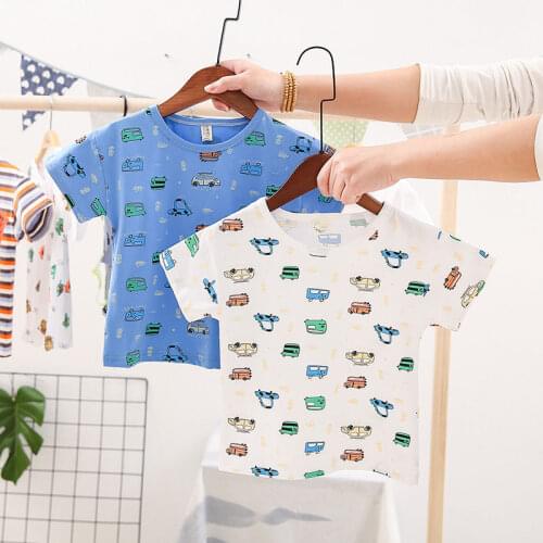 Childrens short sleeve T-shirt summer baby clothes cotton half sleeve T-shirt for boys and girls