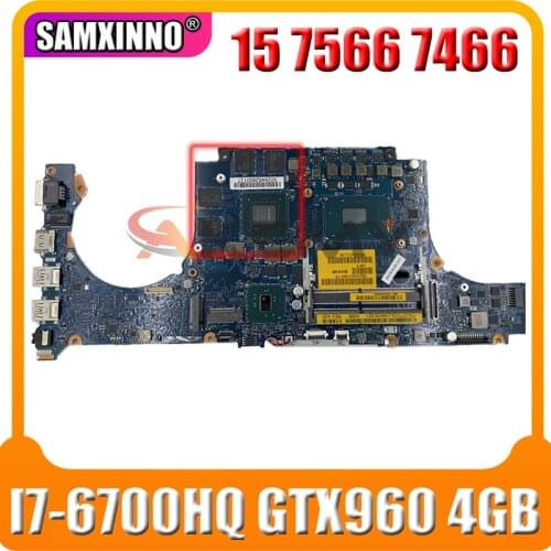 For DELL Inspiron 15 7566 7466 LA-D991P I7-6700HQ GTX960 4GB Motherboard DDR3 HM76 Intel CN-077V33 Test 100% Integrated