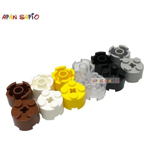 200pcs DIY Building Blocks Thick Figures Bricks Cylinder 2x2Dots Educational Creative Size Compatible Brands Toys for Children