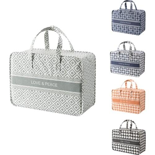 Storage Bags High Capacity Quilt Storage Bag with Handles Portable Dustproof Household Zipper Clothes Organize