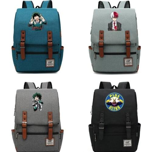 B3008 Fashion Cartoon Anime My Hero Buckle Children School bag Teenagers Student Schoolbags Women Bagpack Men Backpack