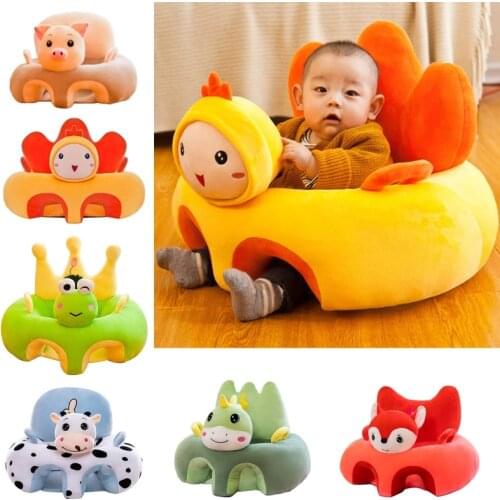 Cartoon Animal Baby Seat Sofa Infants Learning Sitting Chair Comfort Plush Support Pillow Cushion Newborn Gifts