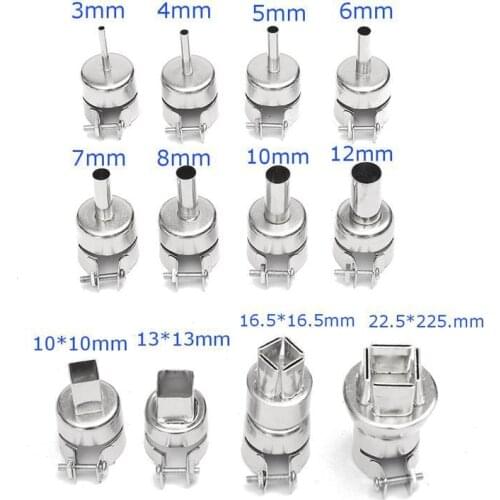 12 Pcs A1125 A1126 Heat Gun Rework Nozzle Set For 850 Hot Air Soldering Station
