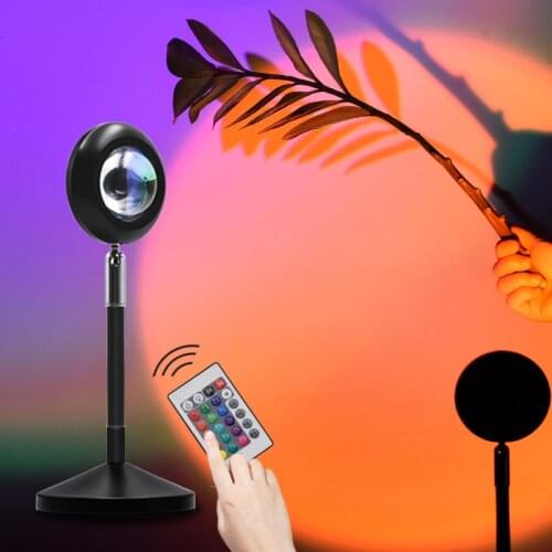 Remote Control Color-Changing Table Lamps Sunset Projection Lamp Photography Fill Light Internet Live Broadcast Atmosphere Light