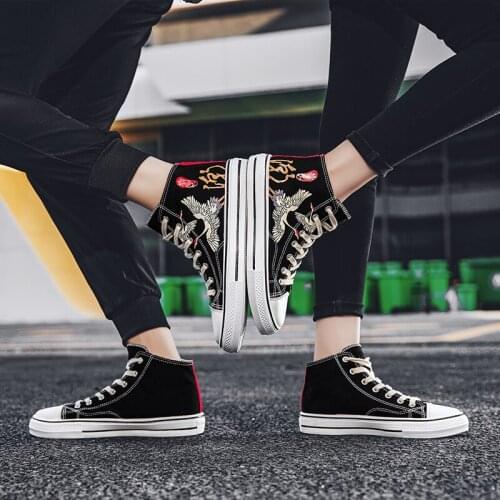 Shoe homme High sneakers espadrilles lona high black zapatos autumn sport Casual hightop mens shoes-for-men para canvas shoes
