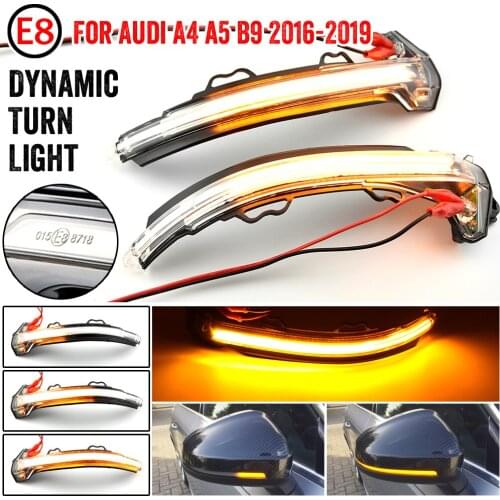 For Audi A4 A5 B9 S4 S5 RS5 2017 2018 2019 Dynamic Blinker LED Turn Signal blink Side Mirror Lights indicator flasher