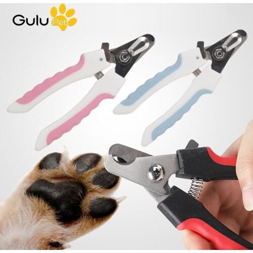 Professional Pet Stainless Steel Nail Clippers Half-moon Shape Dog Cat Nail Cutter Pet Grooming Scissors Cutting Tool S/L